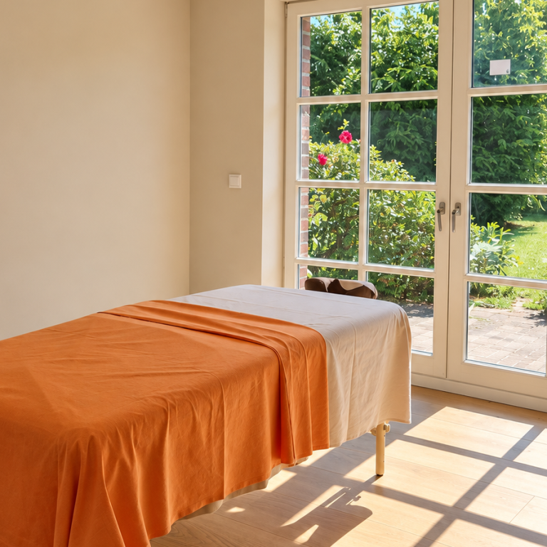 Gemütlicher Raum für eine mobile Massage bei dir zu Hause